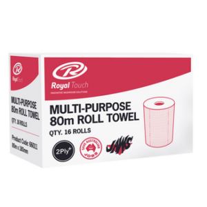 Royal Touch 2ply point to point 80m Roll Towel (180mm)