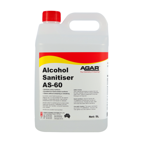 AGAR ALCOHOL SANITISER AS-60 - 5L