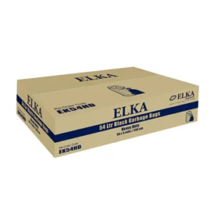 ELKA 54L HEAVY DUTY BLACK GARBAGE BAGS CARTON OF 250 (ROLL)