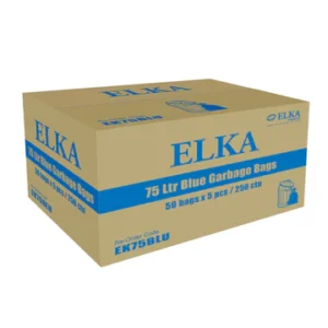 ELKA 75L BLUE GARBAGE BAGS CARTON OF 250 (ROLL)