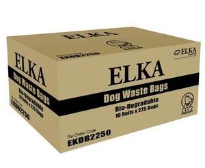 ELKA DEGRADABLE DOG WASTE BAGS CARTON OF 2250
