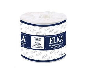 ELKA PREMIUM 2 PLY 400 SHEET TOILET PAPER CARTON OF 48