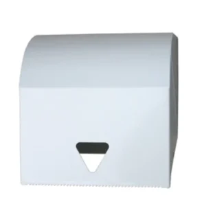 WHITE ENAMEL ROLL TOWEL DISPENSER