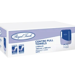 Royal Touch - Mini Centre Pull Towel Dispenser (White)