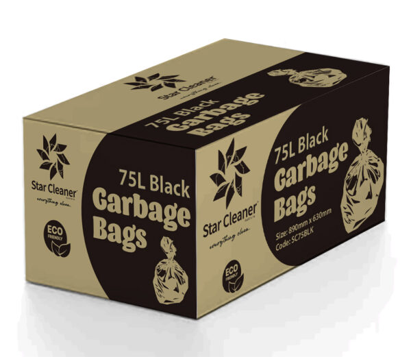 75L Black Garbage Bags