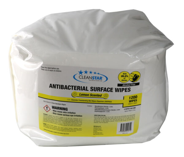 Cleanstar Wipes 1200 ROLL 2pk Stand No Alc
