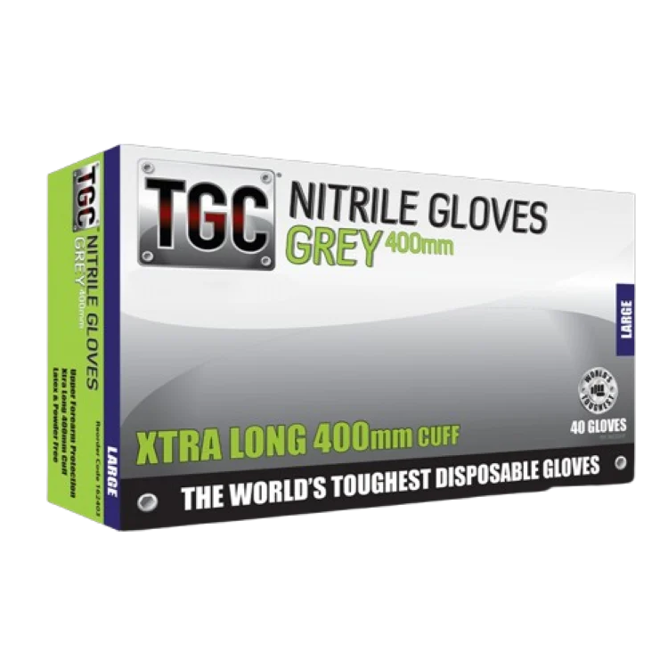 Premium TGC Grey Nitrile Gloves