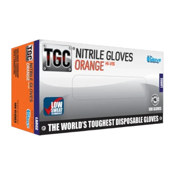 Elite TGC Orange Nitrile Gloves