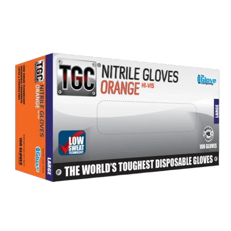 Elite TGC Orange Nitrile Gloves