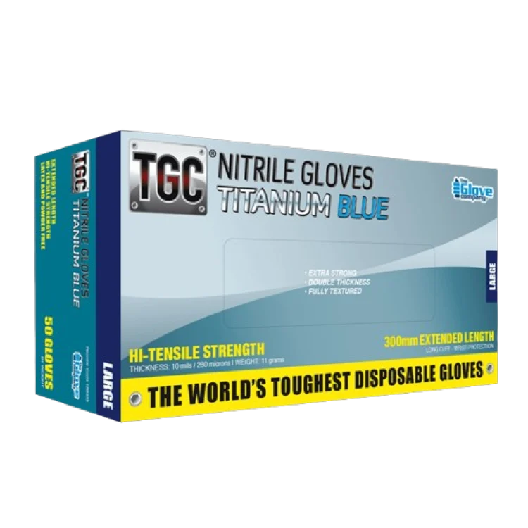 TGC Titanium Blue Nitrile Glove