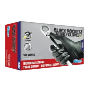 Powerful Black Rocket Gloves