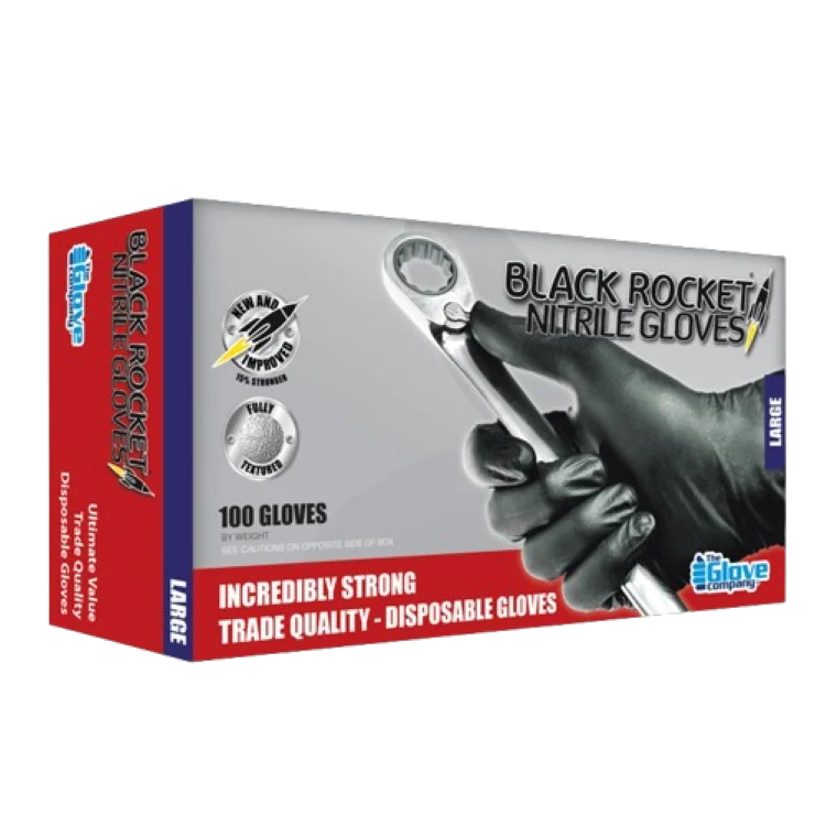 Powerful Black Rocket Gloves