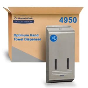 KCP 4950 Optimum Hand Towel Dispenser, Lockable Stainless Steel, Compatible with 4455, 4456 & 4457 & 38000 Codes