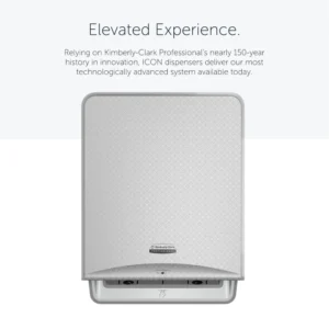 KCP, ICON 53691 Automatic Roll Towel Dispenser, with Silver Mosaic Design Faceplate, 1 Dispenser and Faceplate per Case. Compatible with 86621