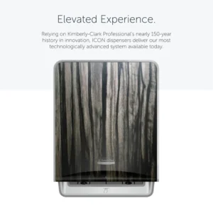 KCP, ICON 58750 Automatic Roll Towel Dispenser, with Ebony Woodgrain Design Faceplate, 1 Dispenser and Faceplate per Case. Compatible with 86621