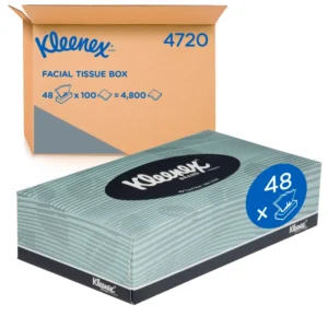 KLEENEX 4715 Facial Tissue, White 2 Ply , 200 Tissues/Pack, 24 Packs/Case