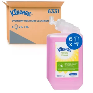 KLEENEX 6331 Everyday Use Liquid Hand Cleanser, 1,000ml/Cartridge, 6 Cartridges/Case