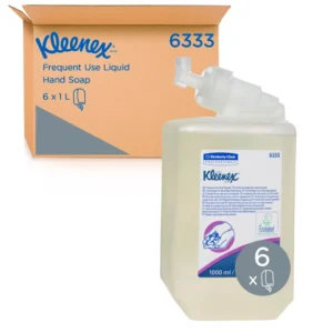 KLEENEX 6333 Frequent Use Liquid Hand Cleanser, 1,000ml/Cartridge, 6 Cartridges/Case