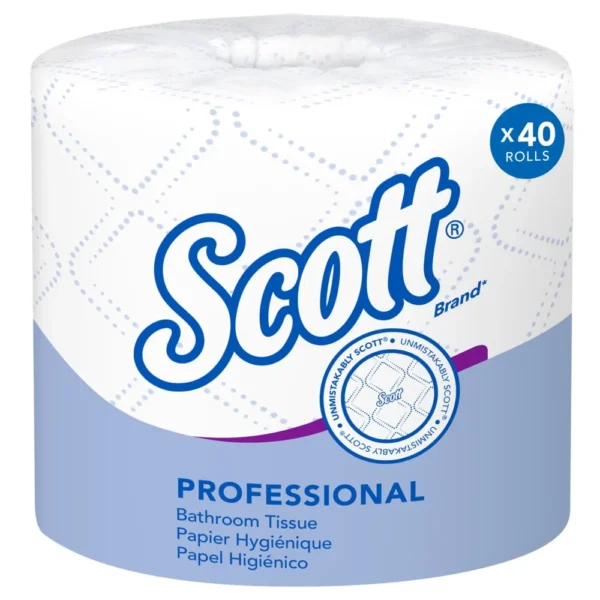 SCOTT 5741 Toilet Tissue, White 2 Ply, 400 Sheets/Roll, 48 Rolls/Case