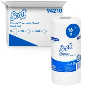 SCOTT Control Versatile Towel Small, 41.5cm x 24.5cm, 100 Sheets/Roll, 16 Rolls/Case